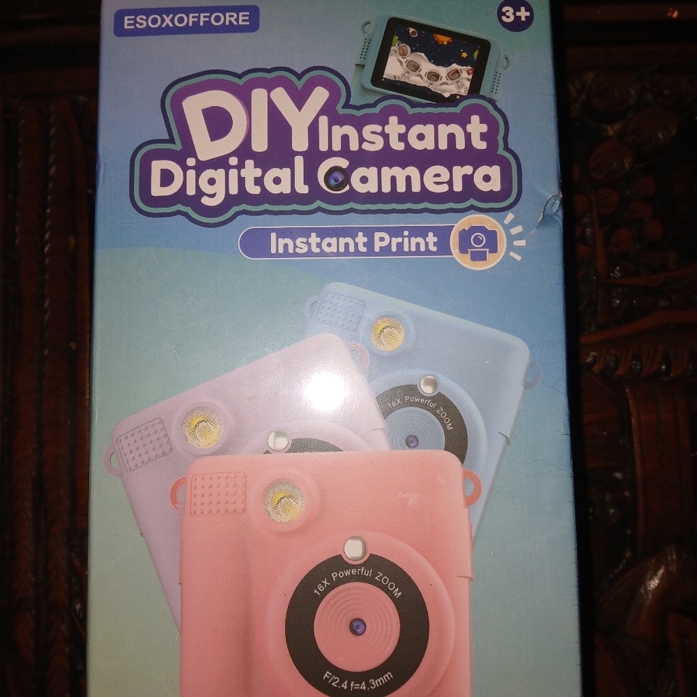 Pink and Blue DIY Instant Digital Camera